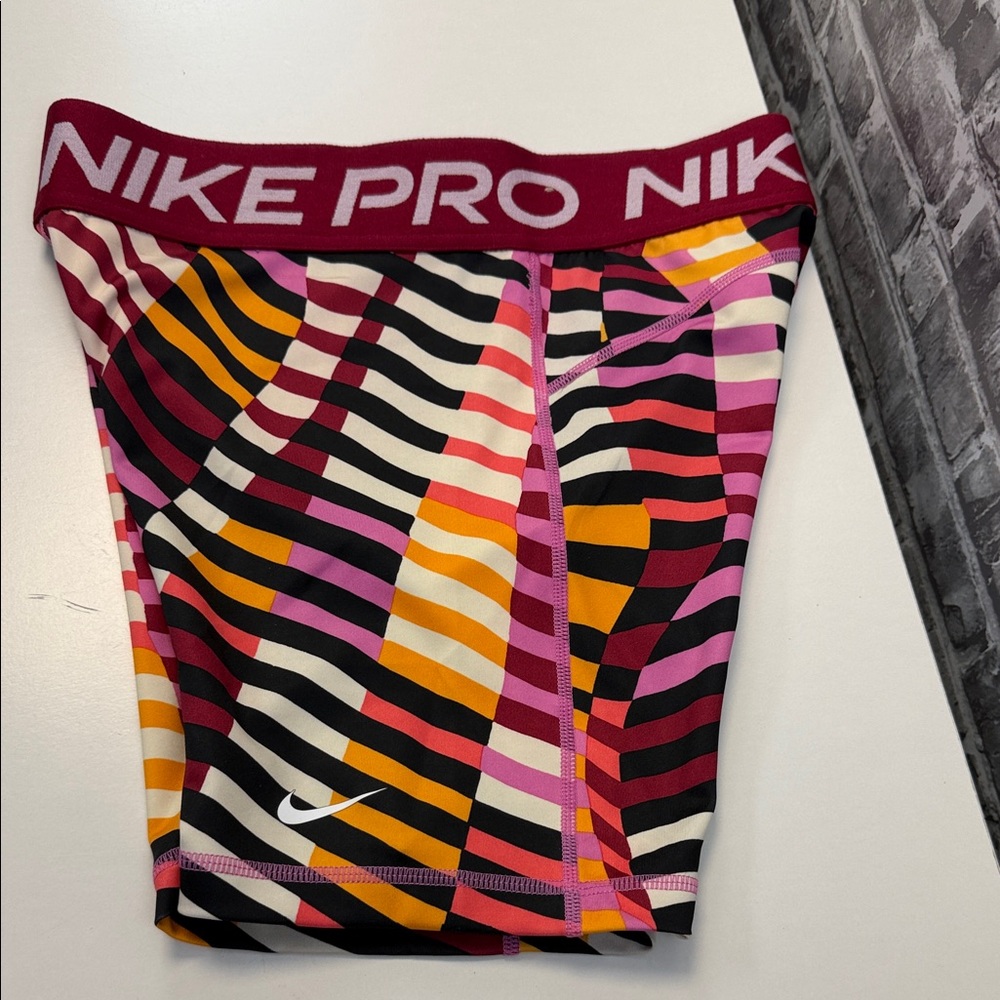 Nike Pro Colorful Striped Shorts